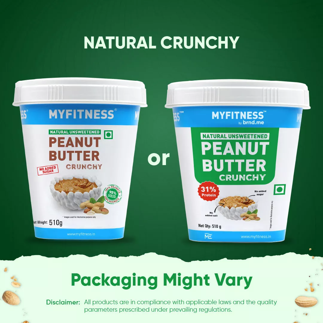 MyFitness Peanut Butter - Natural Unsweetened | 31% Protein | Crunchy | Zero Sugar Peanut Butter Spread - Image 9