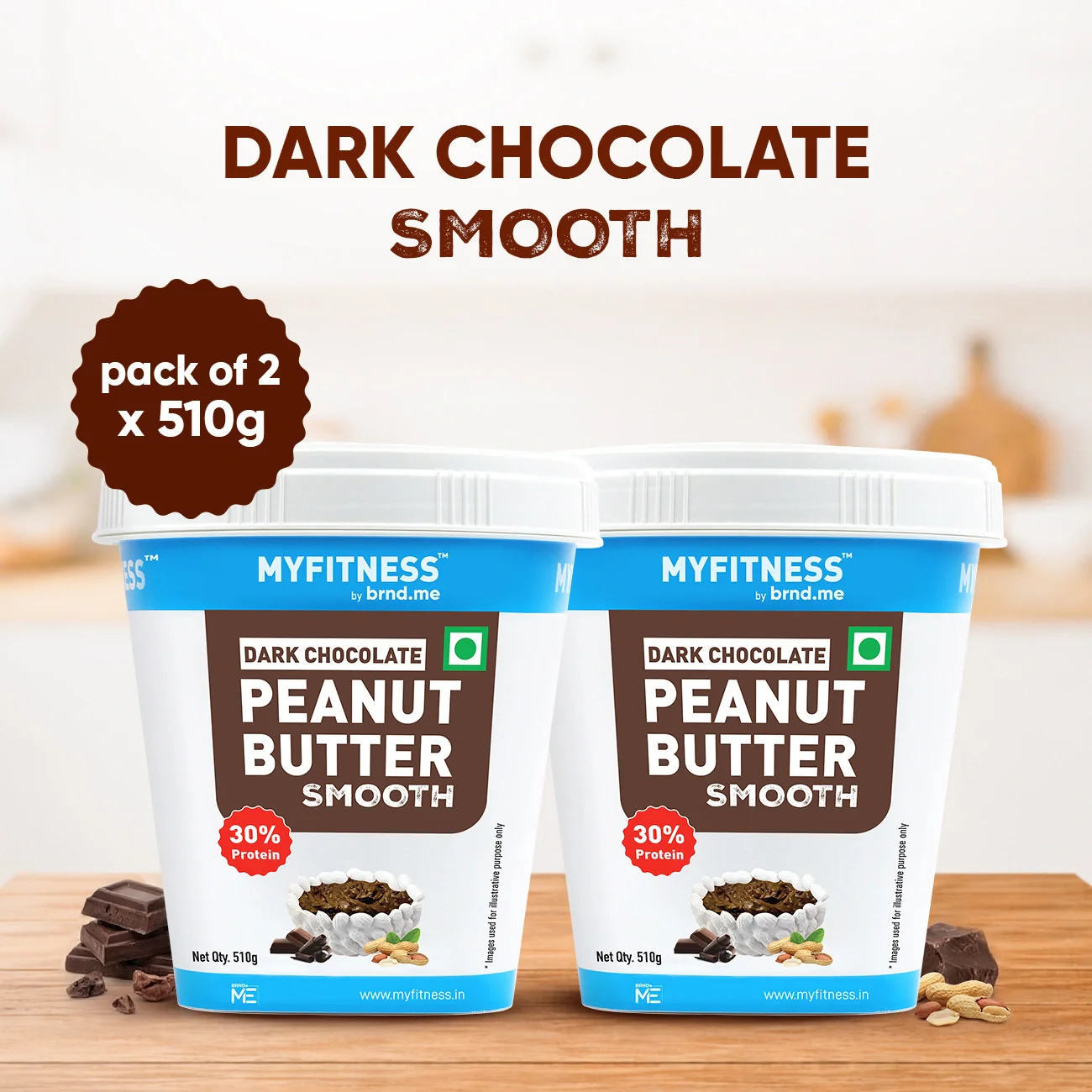 MyFitness Peanut Butter - Dark Chocolate | 30% Protein | Smooth | Rich Chocolate Peanut Butter Spread - Image 13