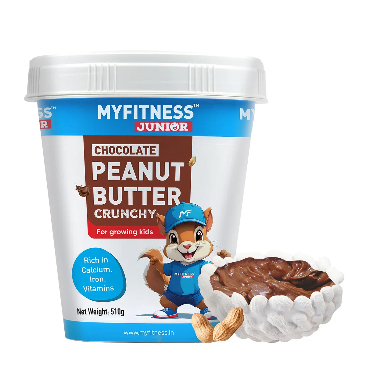 MyFitness Peanut Butter Junior - Chocolate | 25% Protein | Crunchy| Healthy Chocolate Spread for Kids - Image 7