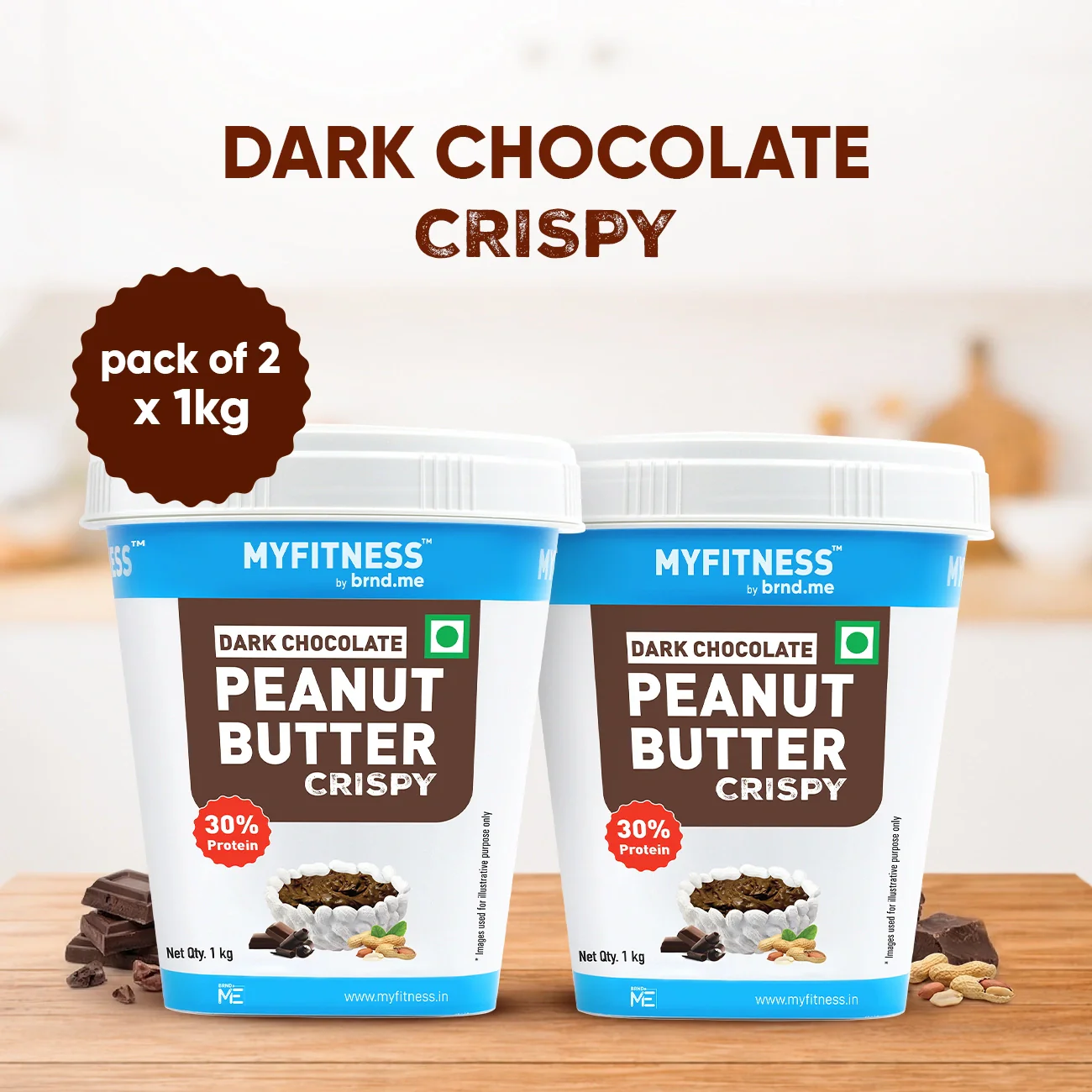 MyFitness Peanut Butter - Dark Chocolate | 29% Protein | Crispy | Rich Chocolate Peanut Butter Spread - Image 11