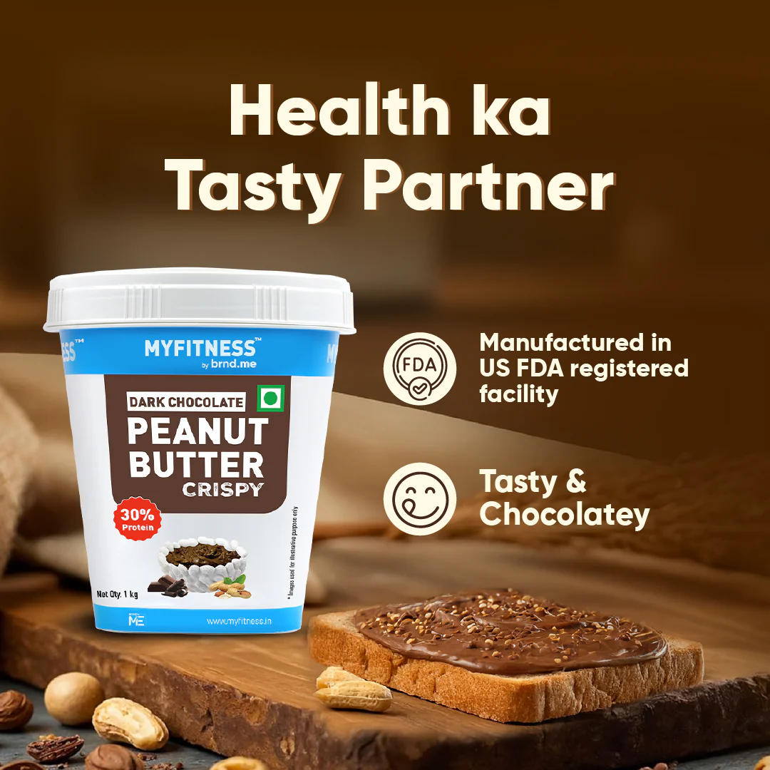 MyFitness Peanut Butter - Dark Chocolate | 29% Protein | Crispy | Rich Chocolate Peanut Butter Spread - Image 4
