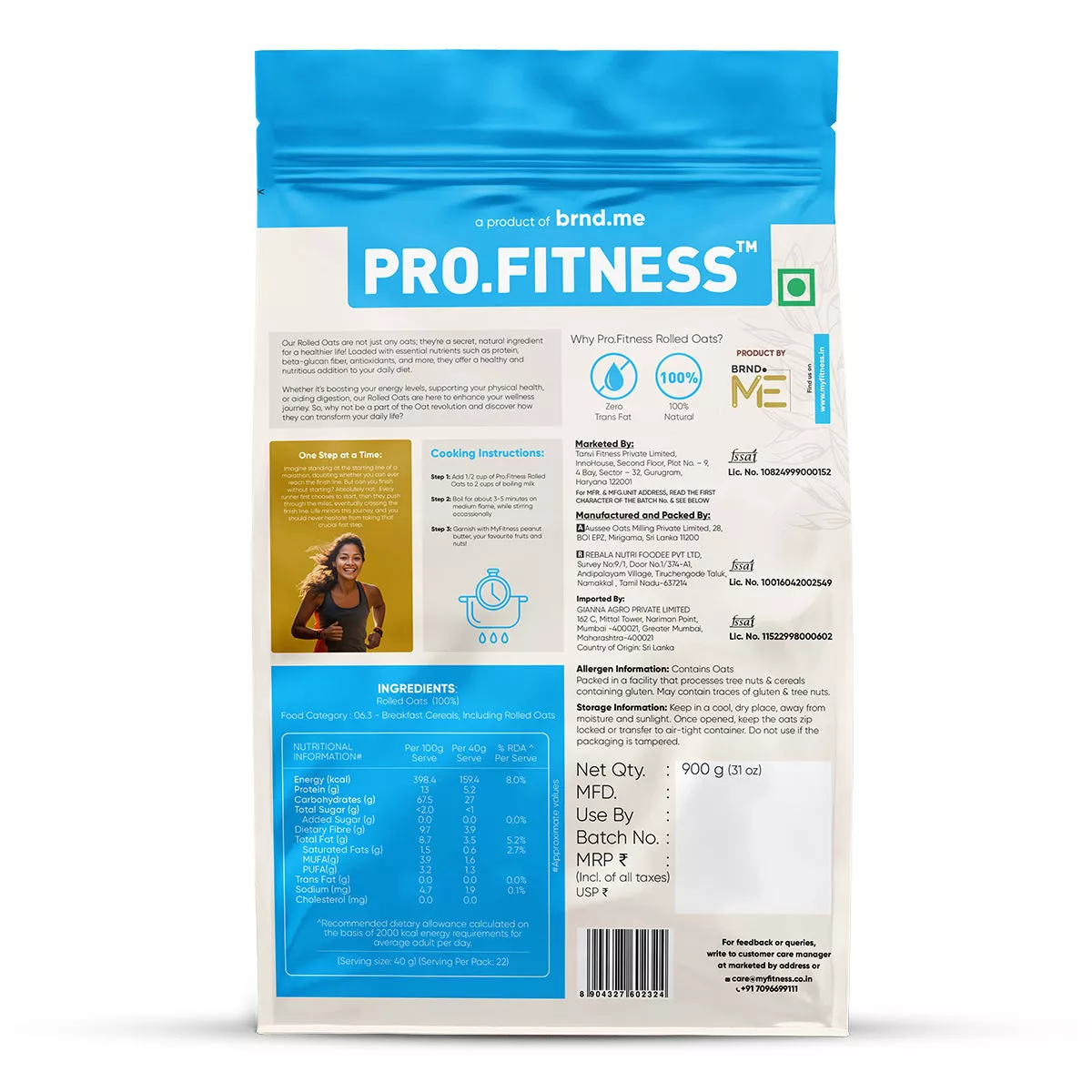 Pro.Fitness Rolled Oats | 13% Protein | Healthy Oats With High Fiber and Zero Cholesterol - Image 5